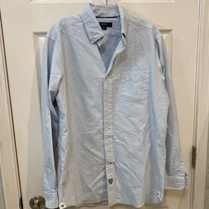 daniel cremieux white and light blue button down shirt